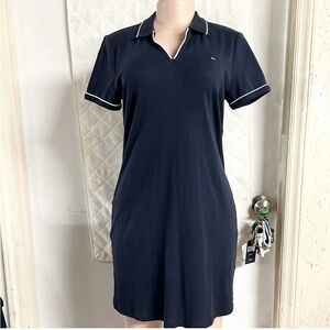NWT Tommy Hilfiger Dress - Navy Blue with white trim and classic logo